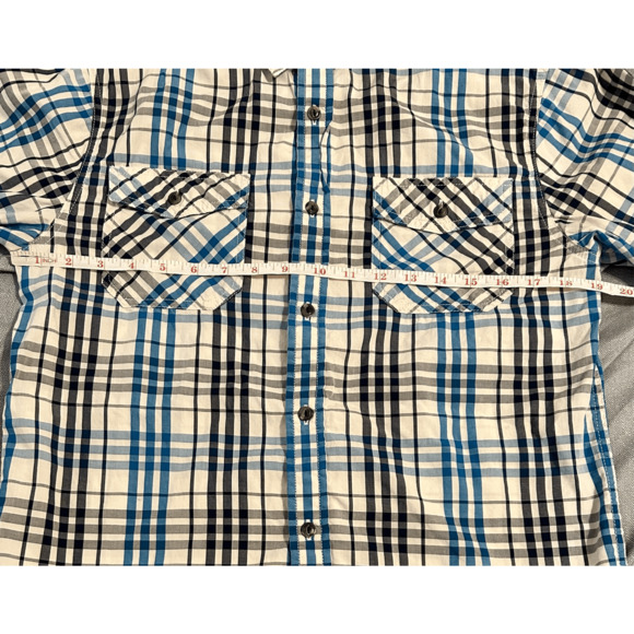 The North Face Mens Lightweight Button Down Casual Shirt White Blue Black Small - Picture 7 of 7